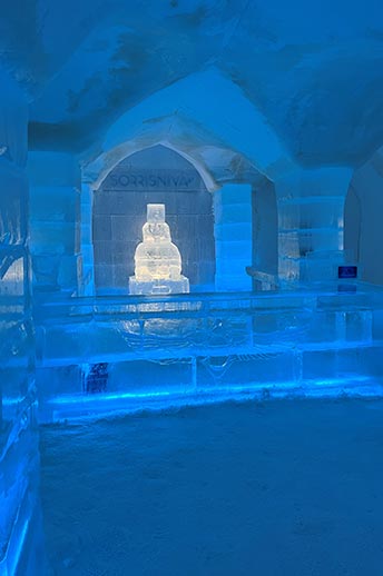 Ice sculpture at the Ice Hotel, Norway